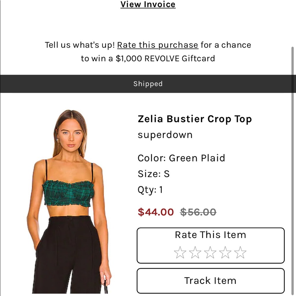 Revolve super down zelia bustier crop top size small